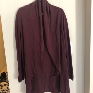 Maroon long cardigan